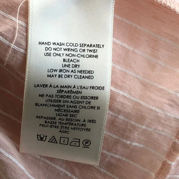 Maeve 1X anthropology crop top, pink and white. Size 1X - Picture 9 of 9